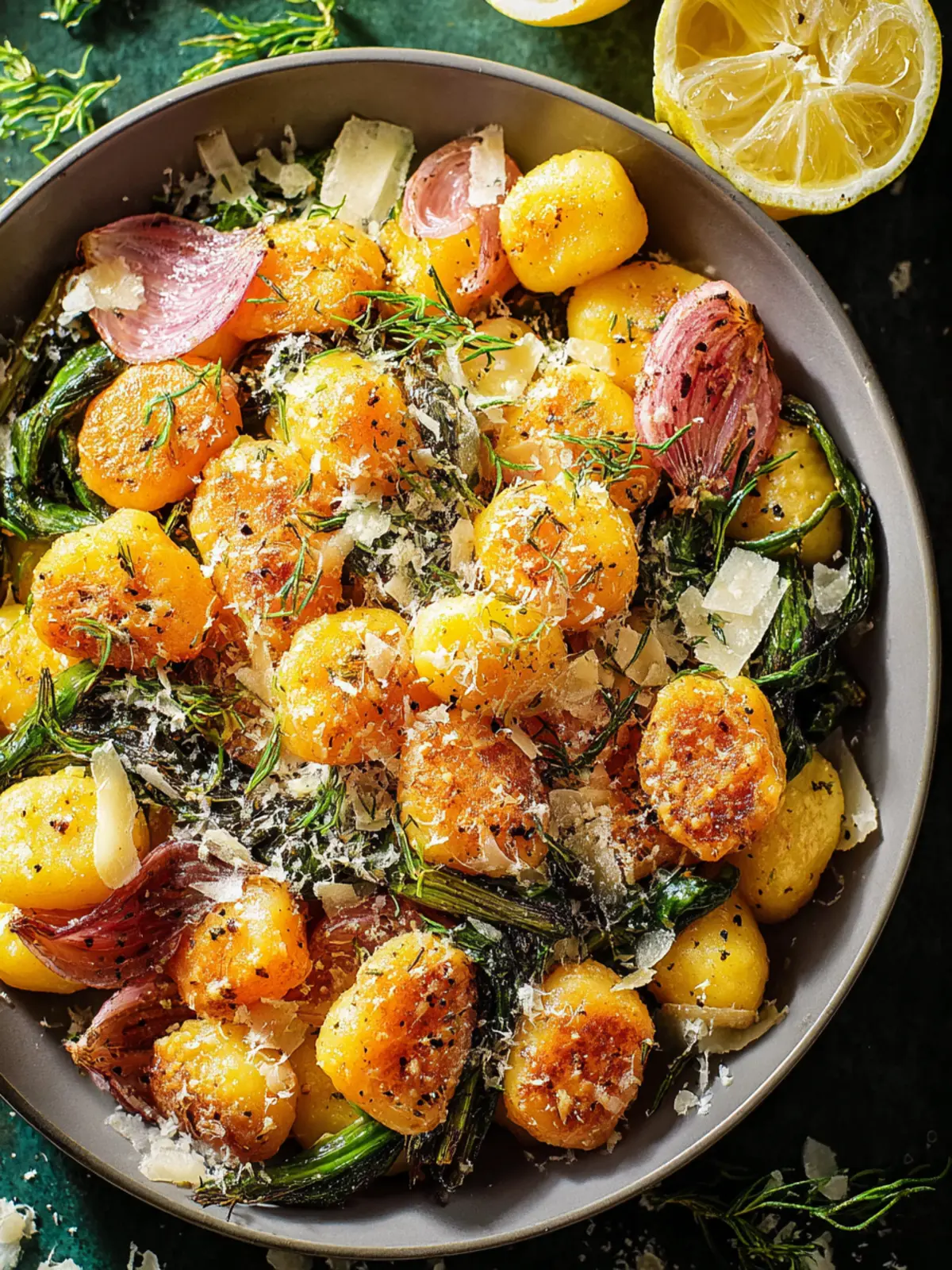 Lemon Parmesan Sheet Pan Gnocchi First Image