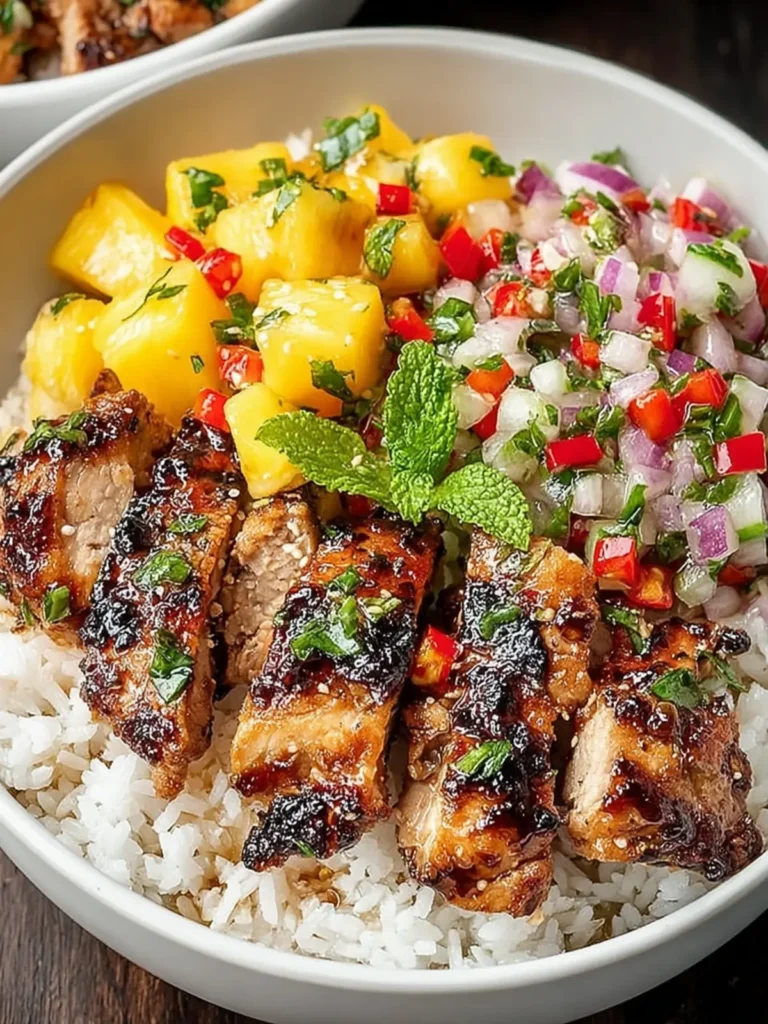 Irresistible Jamaican Jerk Chicken & Mango Pineapple Rice Bowl First Image