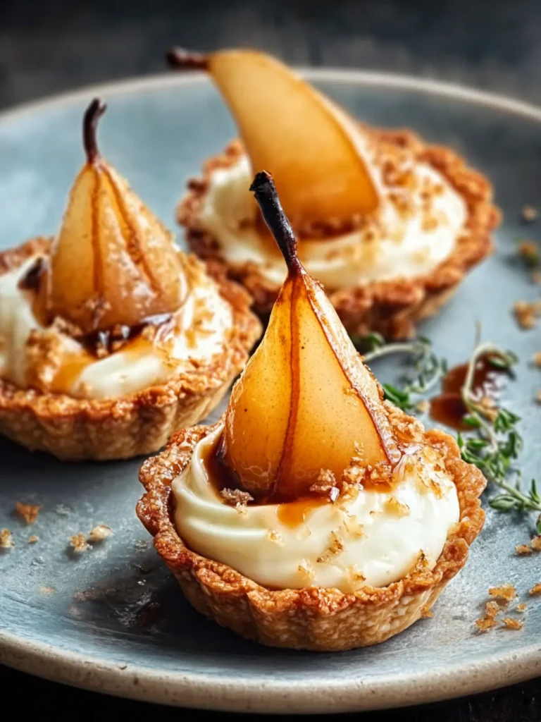 Irresistible Roasted Pear and Mascarpone Tartlets Recipe First Image