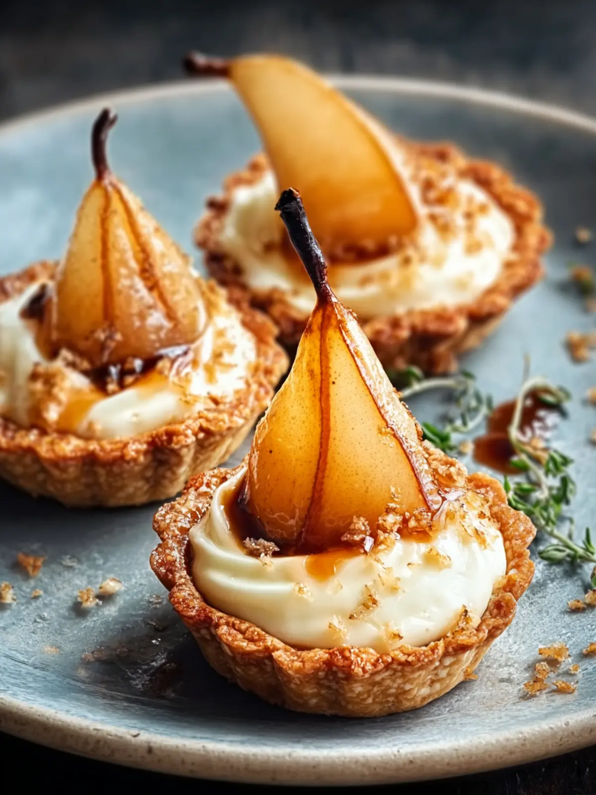 Irresistible Roasted Pear and Mascarpone Tartlets Recipe First Image