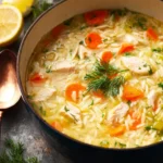 Easy Lemon Chicken Orzo Soup First Image