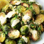Delightful Brussels Sprouts with Lemon Tahini Sauce Recipe First Image