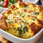 Overnight Breakfast Strata with Spinach and Cheese First Image