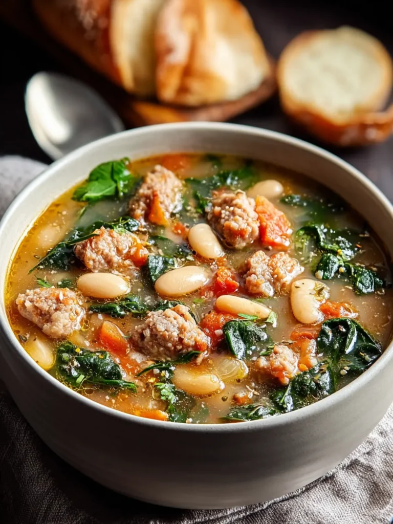 Hearty Sausage and White Bean Soup Recipe – Comfort Food Delight First Image
