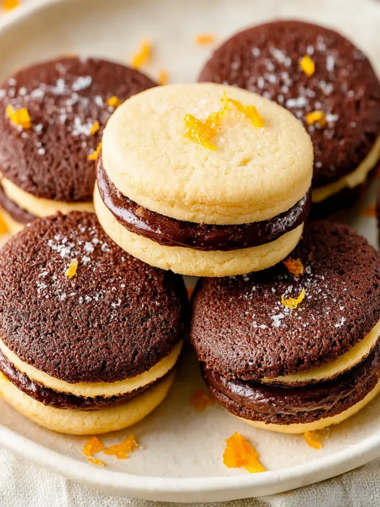 Chocolate Orange Sandwich Cookies First Image