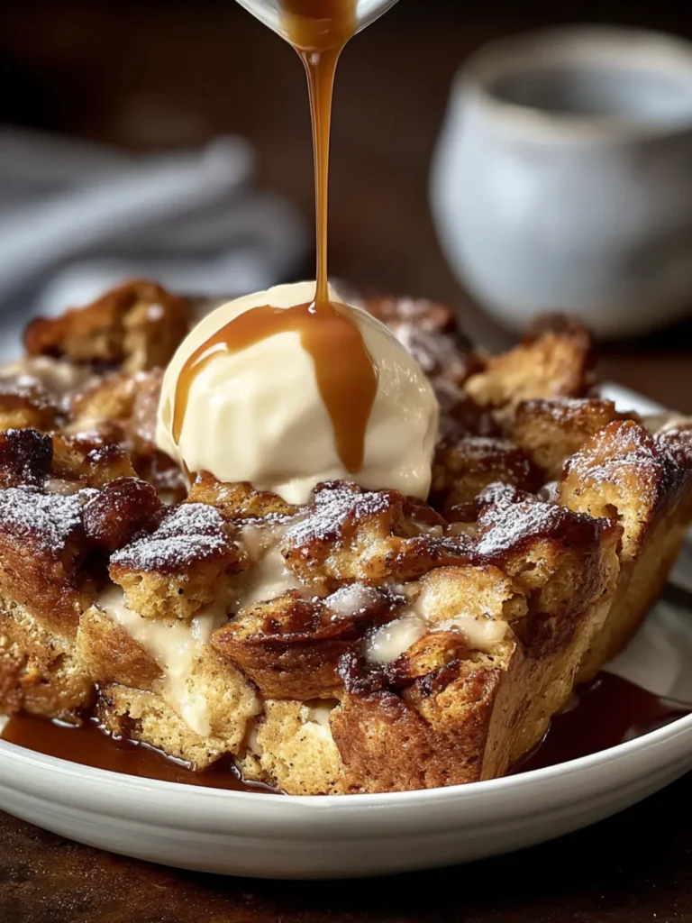 Decadent Caramel Chai Bread Pudding Recipe Delight First Image