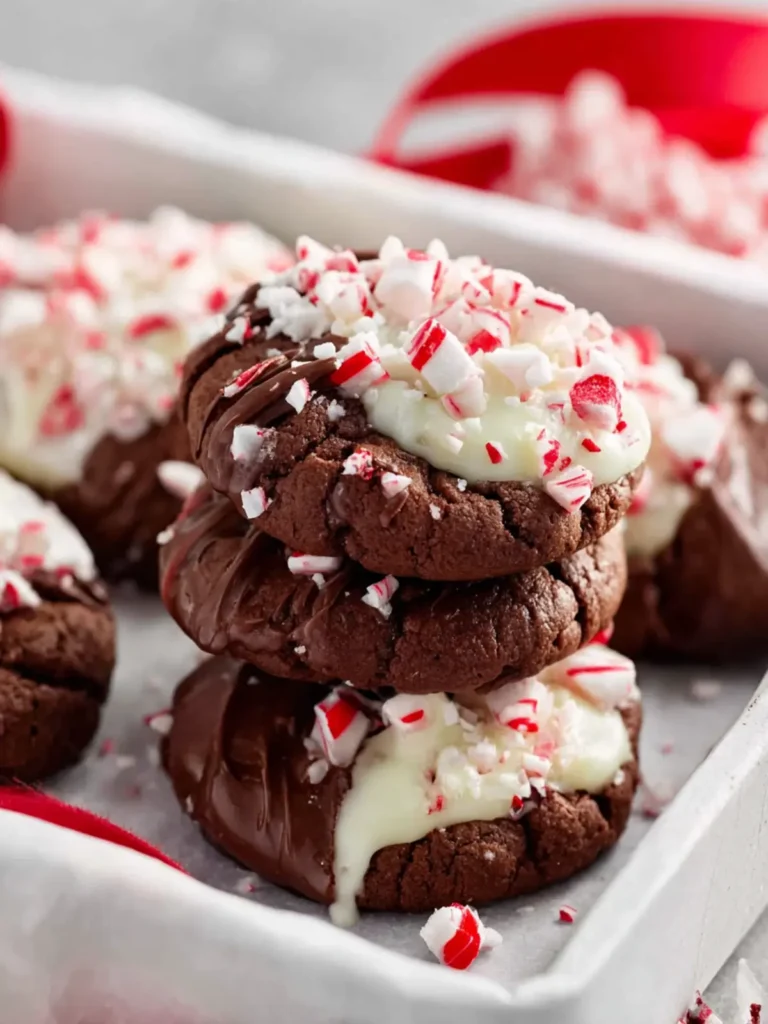 Chocolate Peppermint Cookies First Image