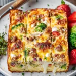 Breakfast Casserole With Sausage, Cheese and Veggies First Image