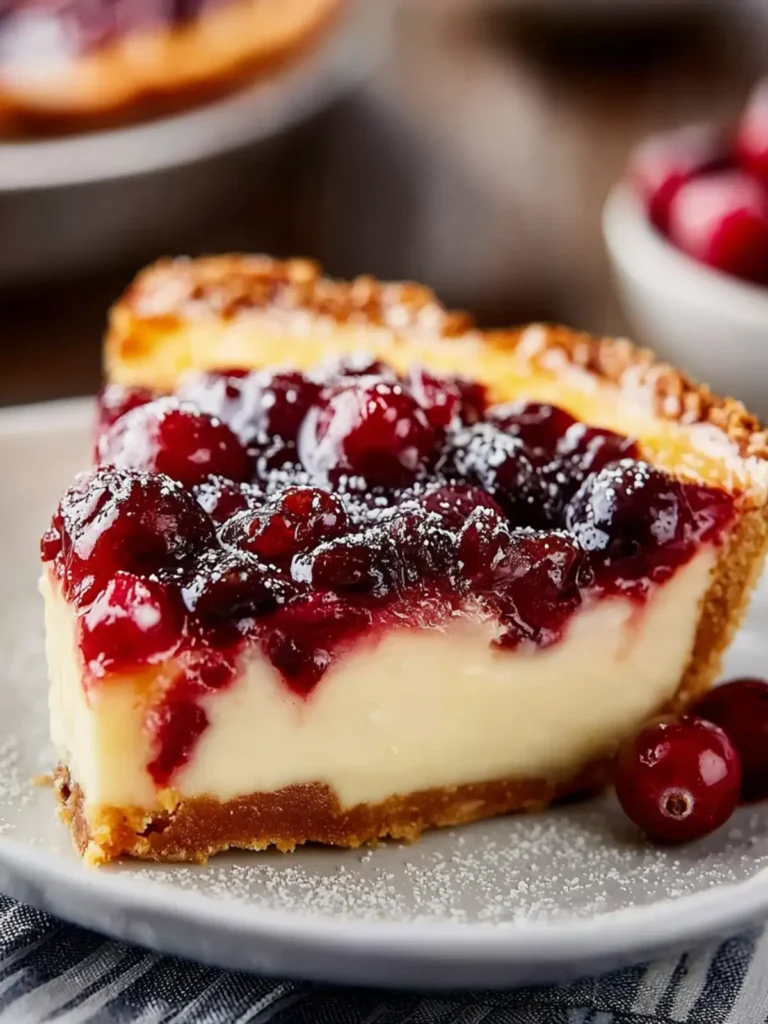 Cranberry Custard Pie First Image