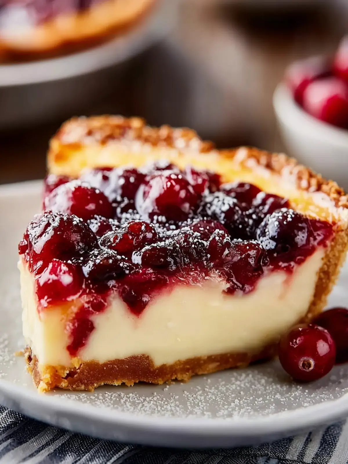 Cranberry Custard Pie First Image