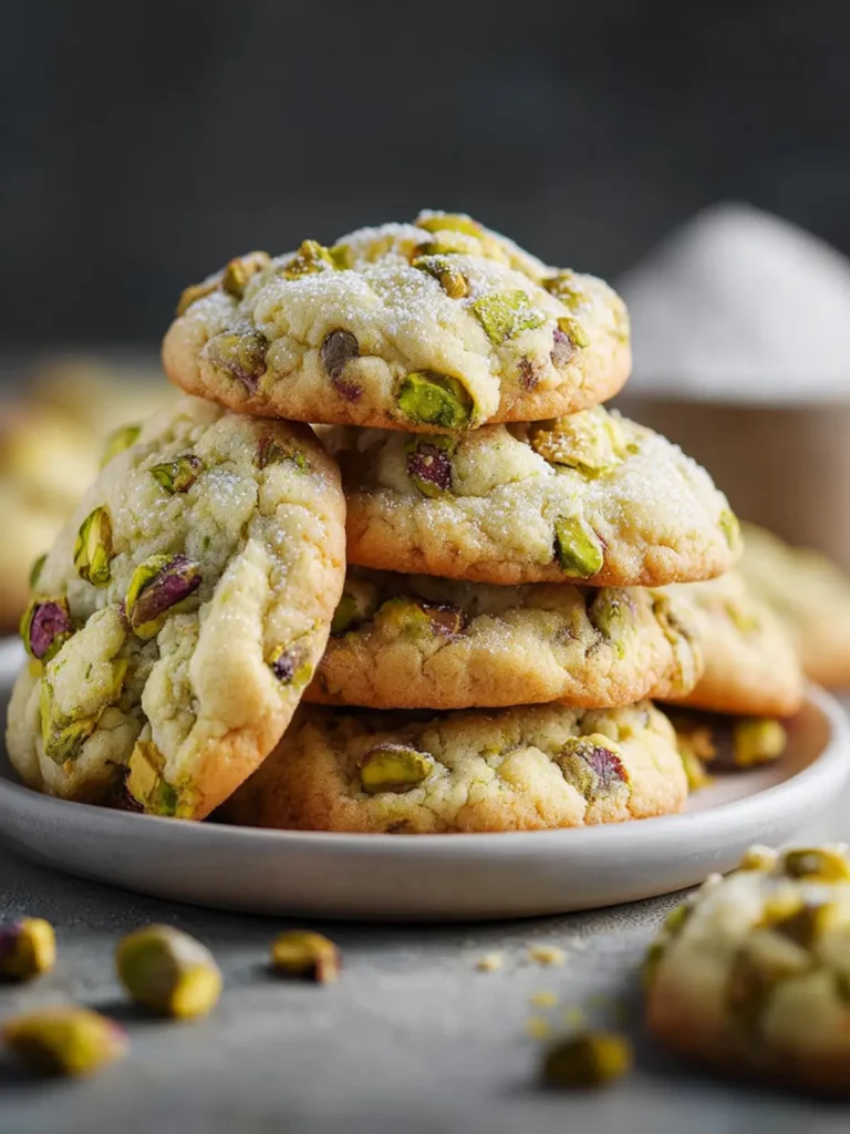 Soft and Chewy Pistachio Pudding Cookies First Image