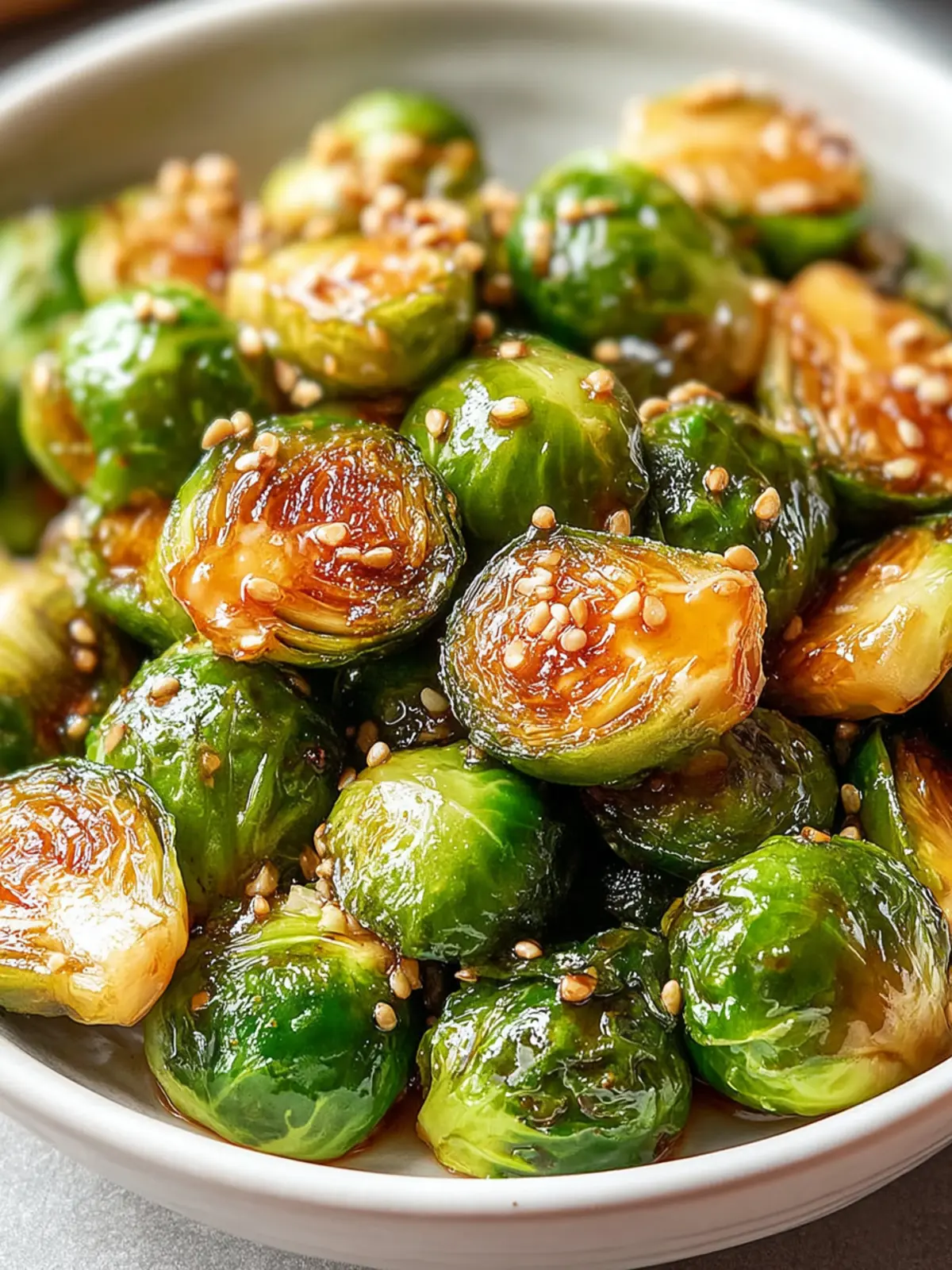 Irresistible Sweet and Tangy Honey Balsamic Brussels Sprouts First Image