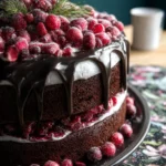 Chocolate Cranberry Cake First Image