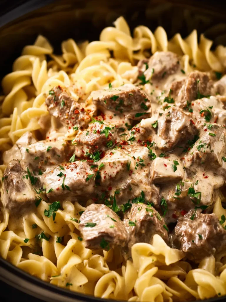 Crock Pot Beef Stroganoff First Image