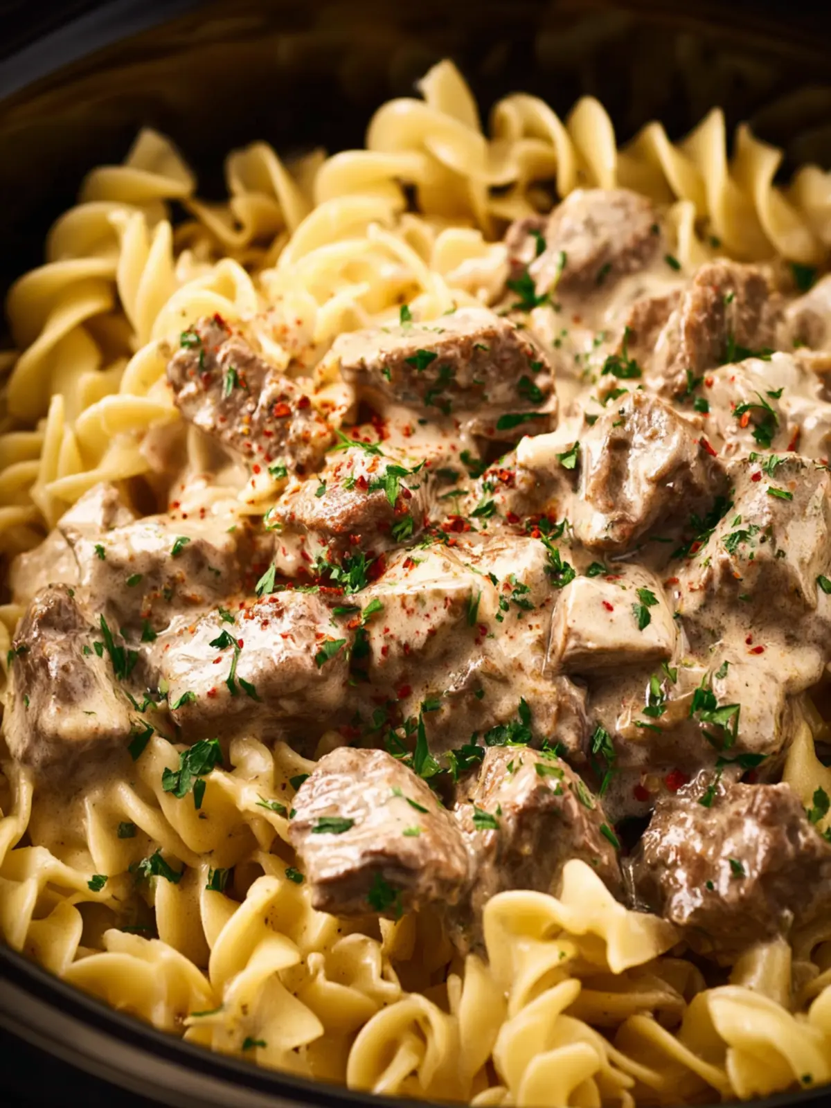Crock Pot Beef Stroganoff First Image