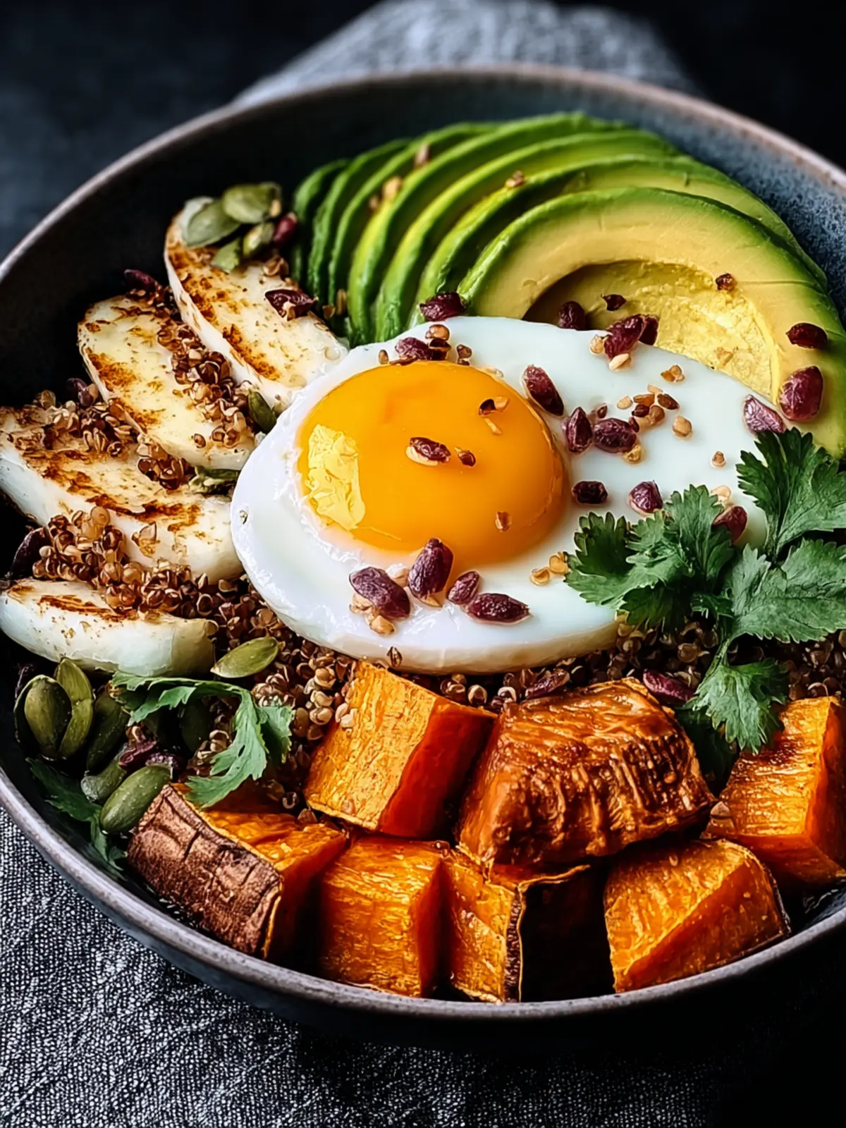 Delicious Avocado Egg Roasted Sweet Potato Bowl Recipe First Image