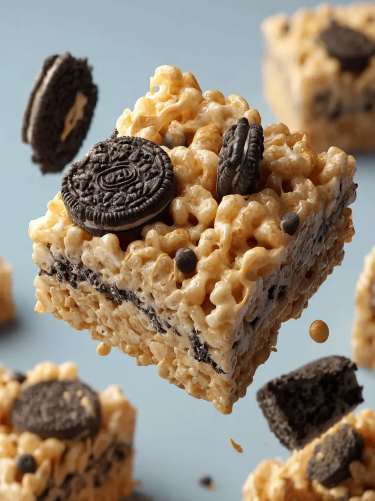 Peanut Butter Oreo Rice Krispies Treats First Image