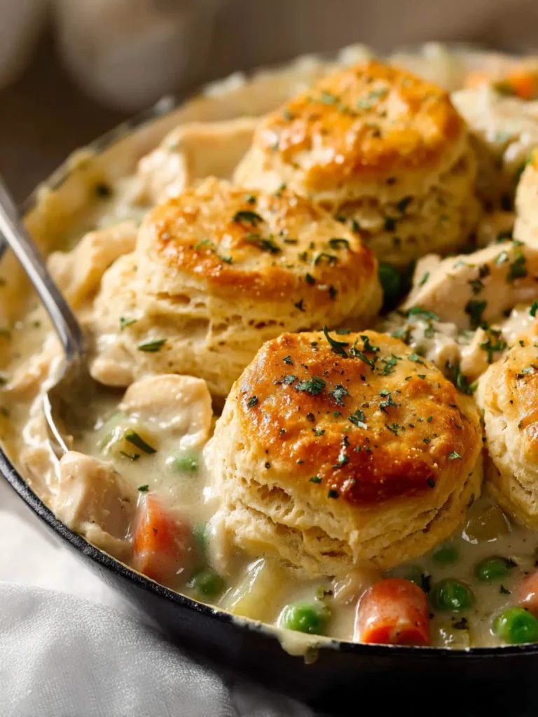 Chicken Pot Pie with Biscuits First Image