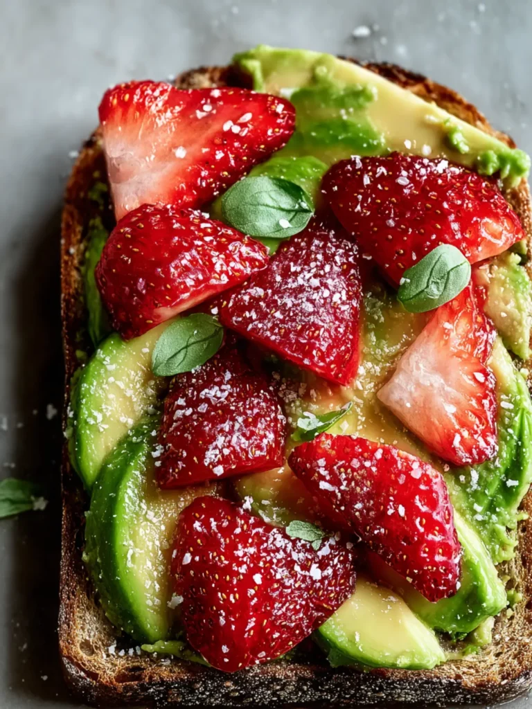 Delightful Strawberry Basil Avocado Toast Recipe First Image