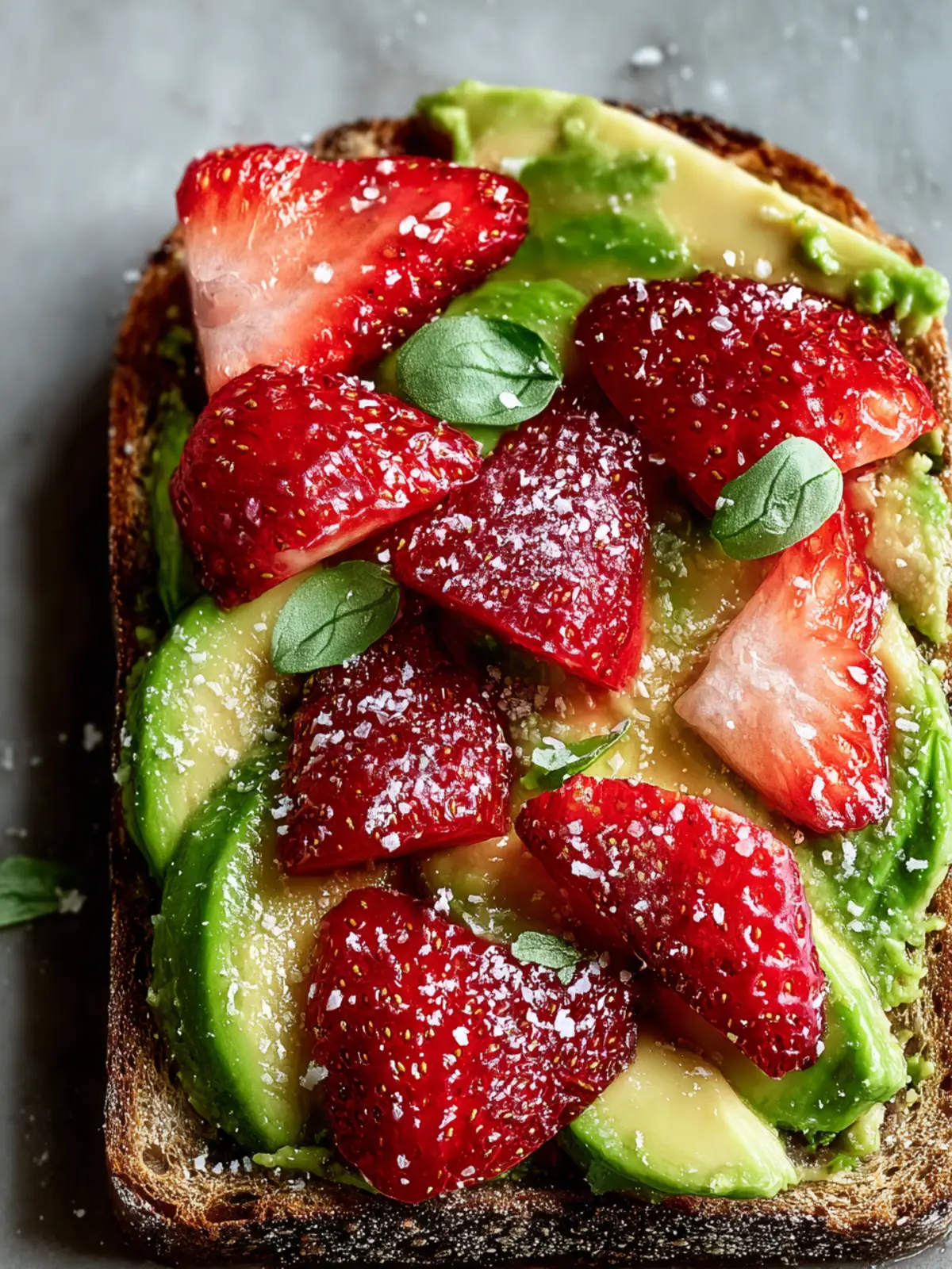 Delightful Strawberry Basil Avocado Toast Recipe First Image