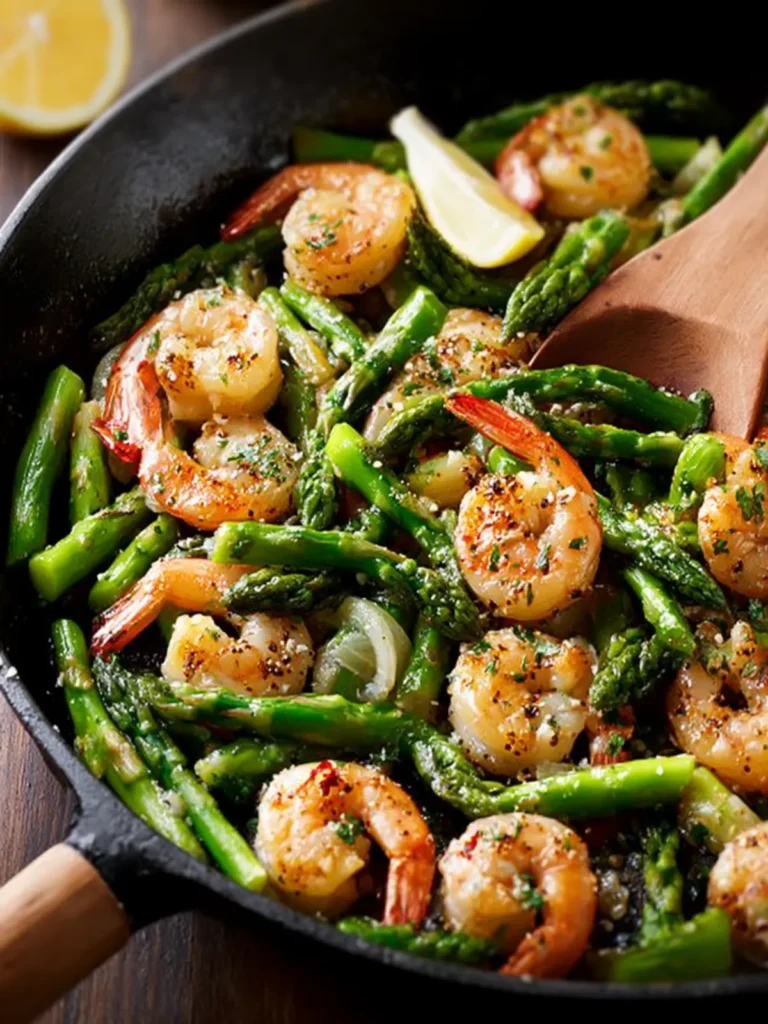 Shrimp and Asparagus Skillet First Image
