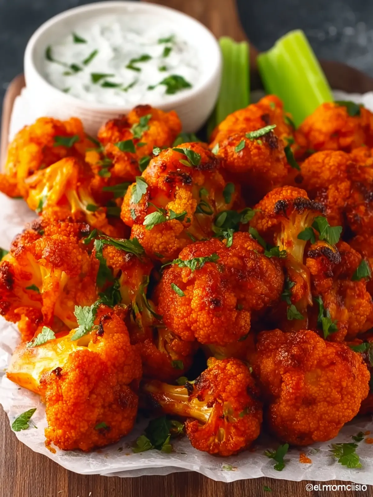 Baked Buffalo Cauliflower Bites First Image