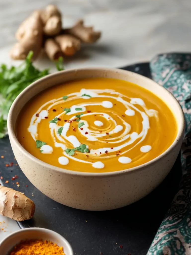 Creamy Anti-Inflammatory Soup with carrots & ginger First Image