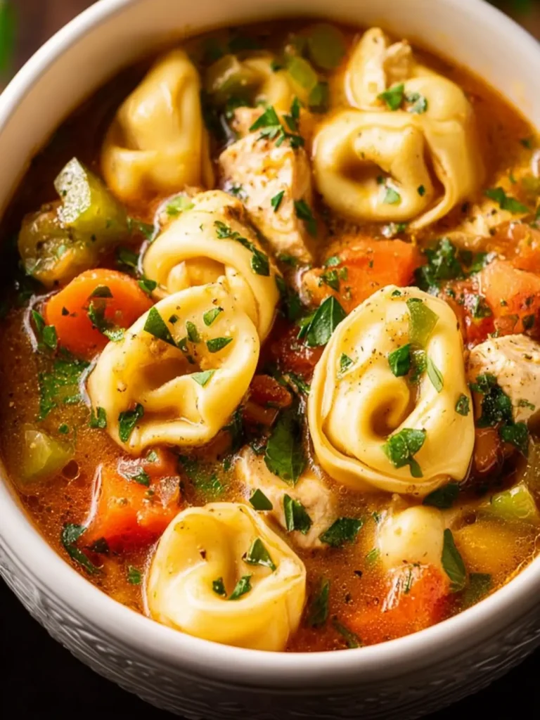 Easy 30-Minute Homemade Chicken Tortellini Soup First Image