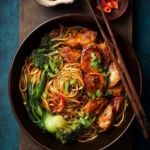 Honey Soy Chicken with Spicy Black Vinegar Noodles First Image