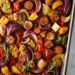 Sheet Pan Chicken Sausage Bake First Image