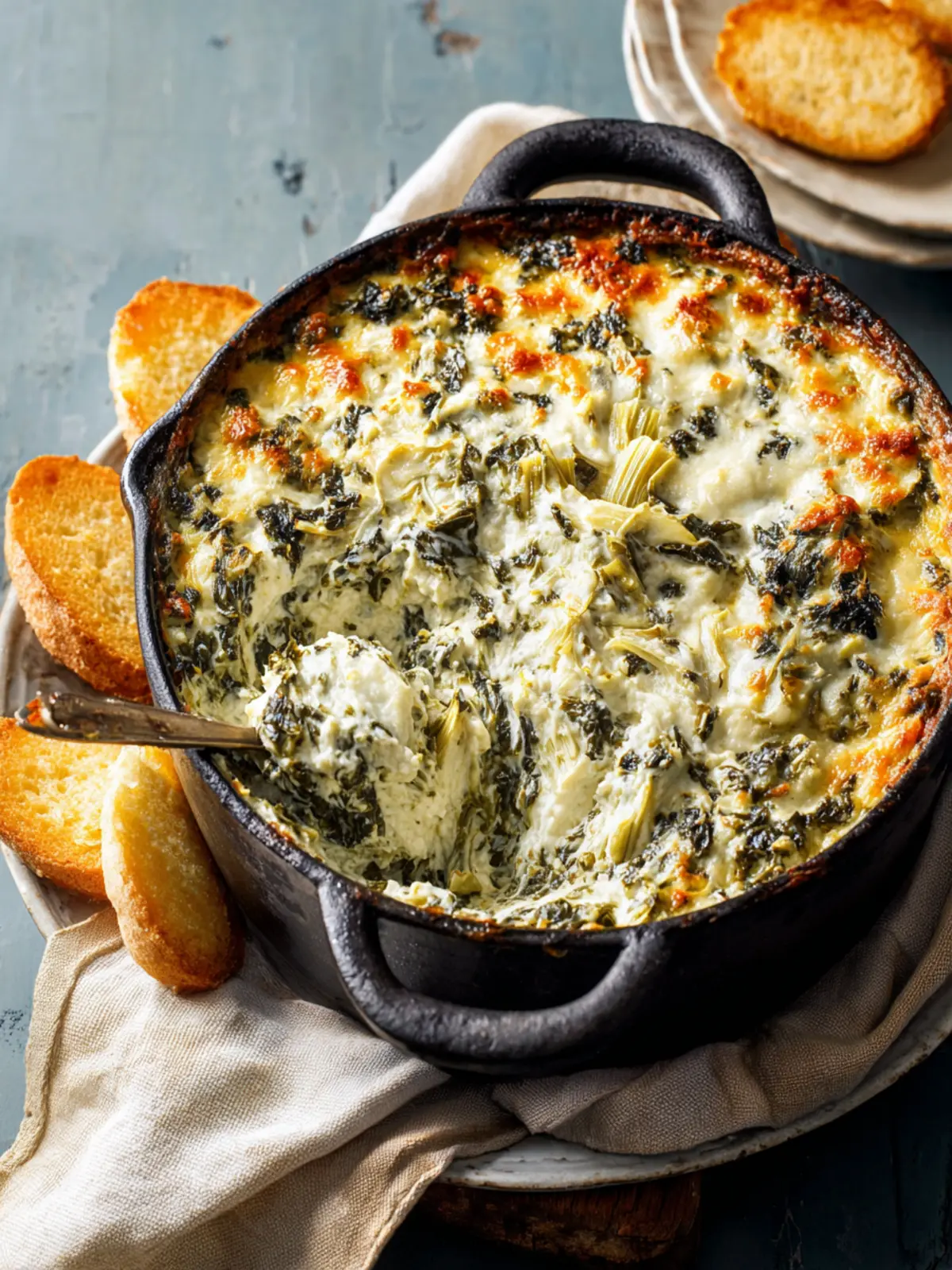 Baked Kale and Artichoke Dip with Leeks: Irresistibly Creamy Delight