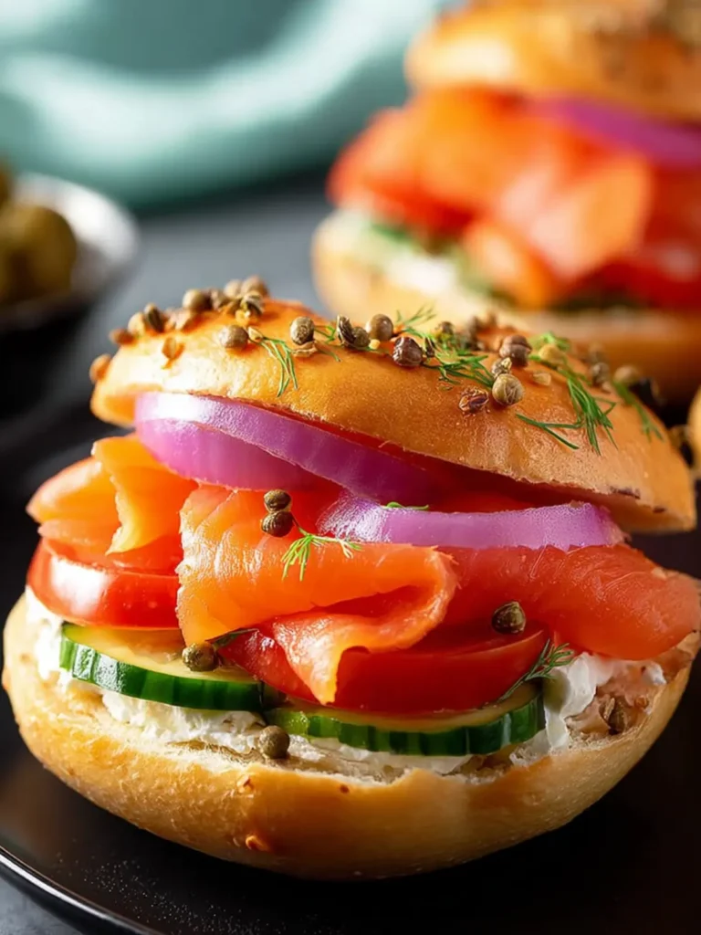 Smoked Salmon Bagels First Image